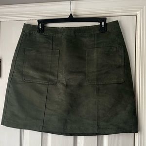 Green Suede skirt